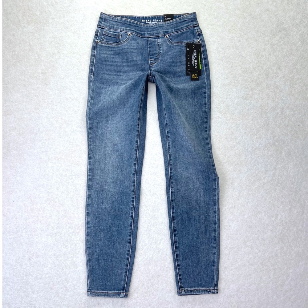 Tribal Jeans Audrey Jegging Womens 0 Mid Rise Ankle Stretch Pull On 5-Pocket